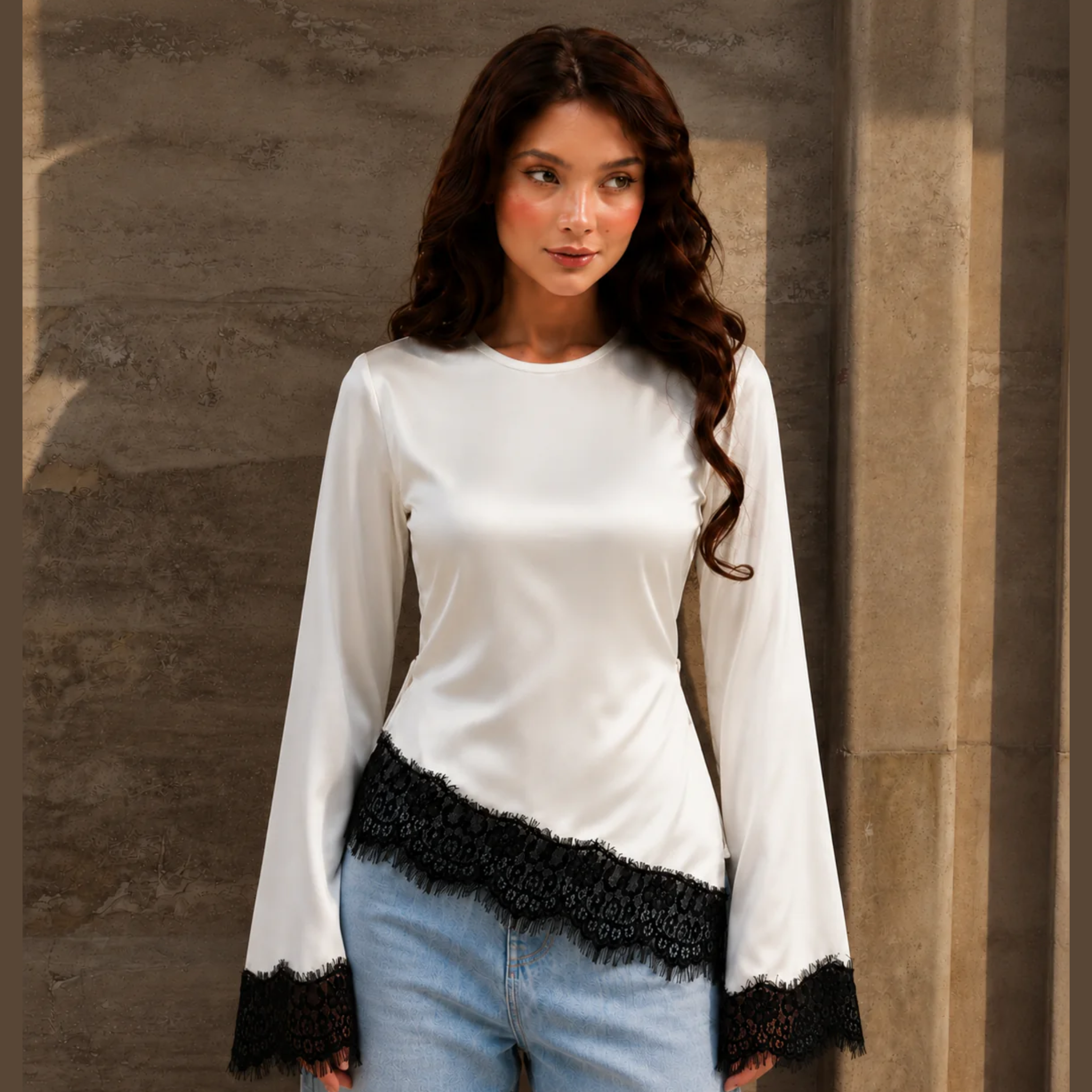 White Dentelle Top