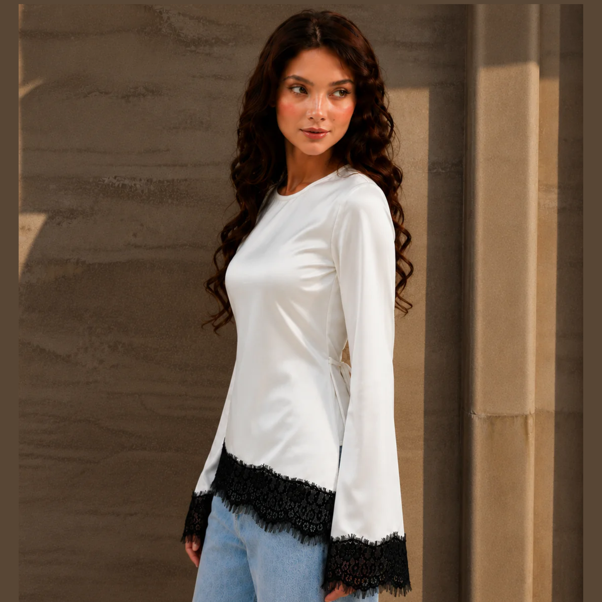 White Dentelle Top