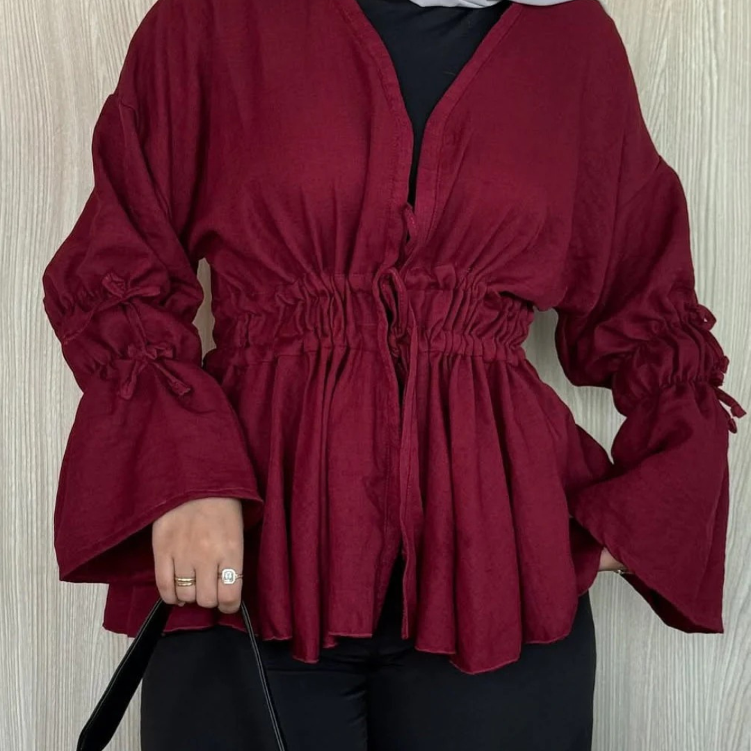 Blouse in burgundy