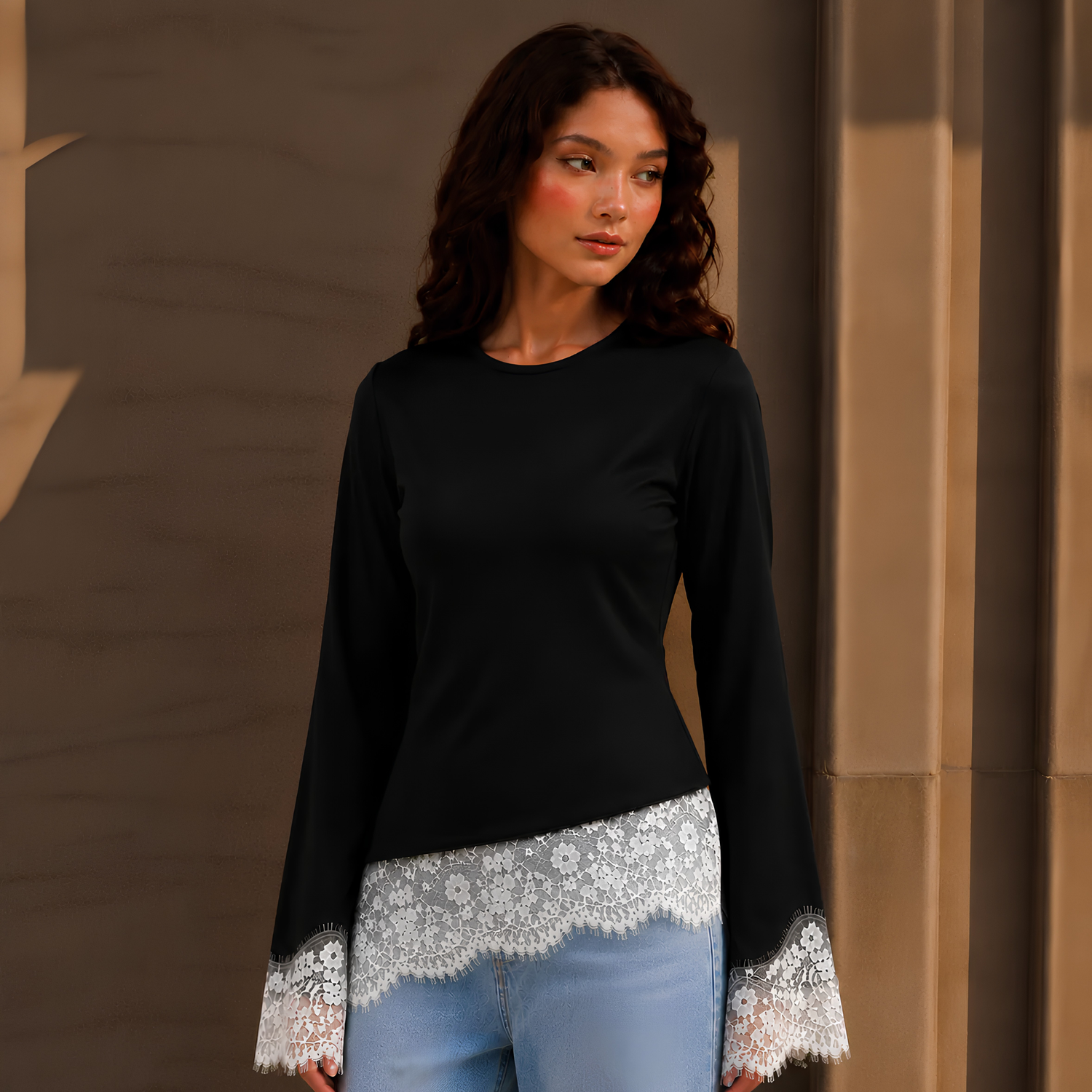 Black Dentelle Top