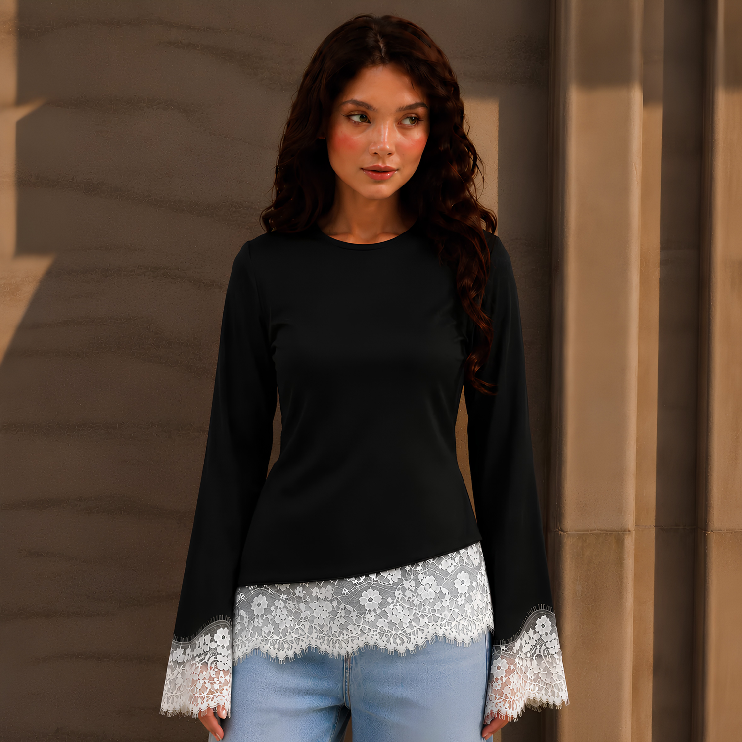 Black Dentelle Top