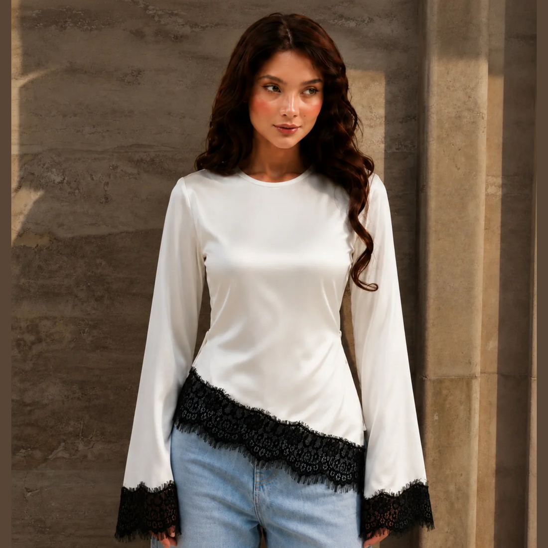 White Dentelle Top