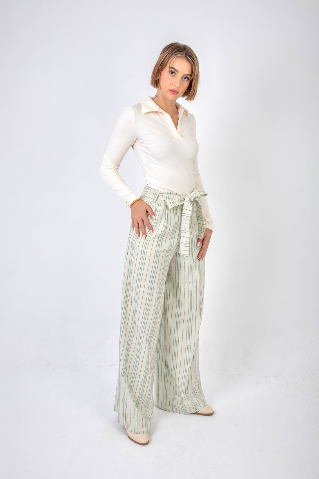 Palazzo Pants In Ivy Green