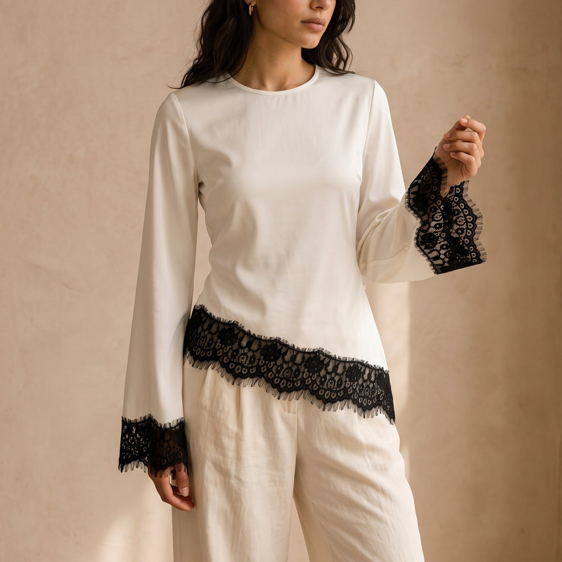 White Dentelle Top