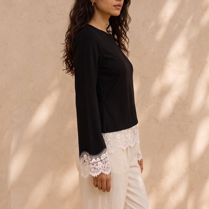 Black Dentelle Top