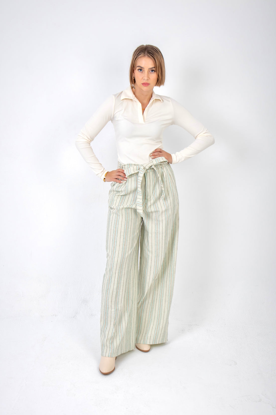 Palazzo Pants In Ivy Green