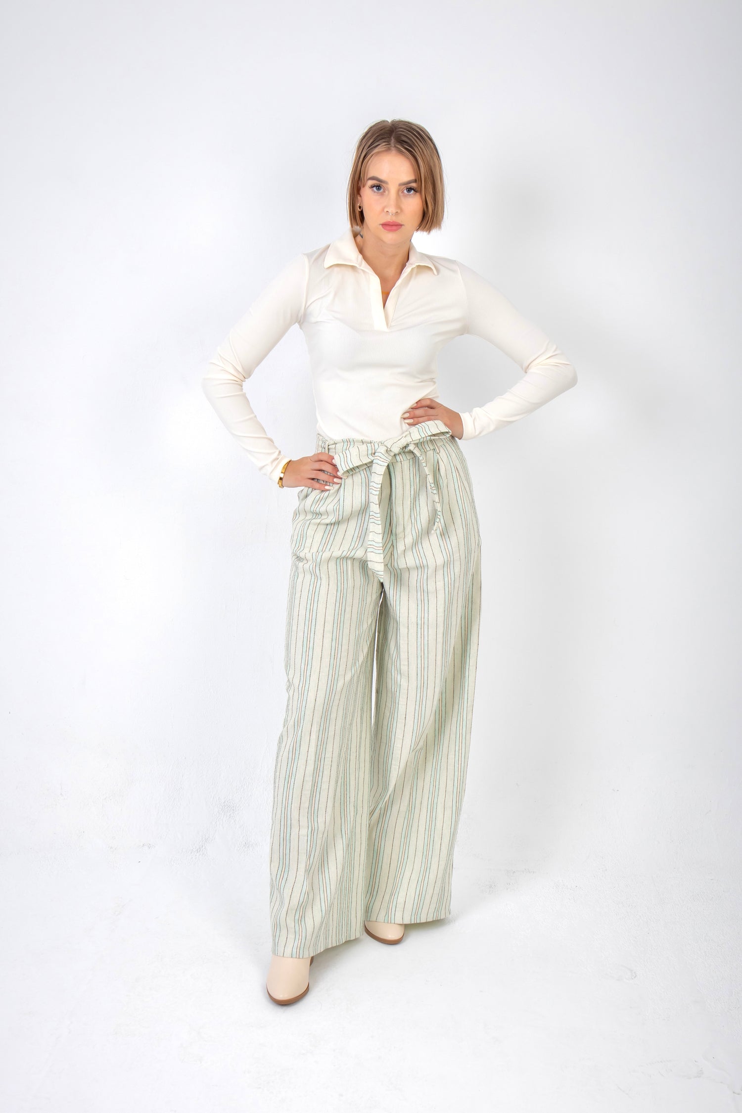 Palazzo Pants In Ivy Green