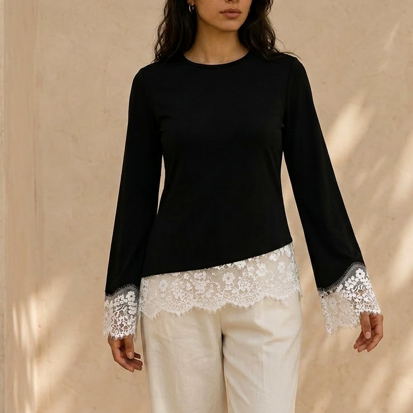 Black Dentelle Top