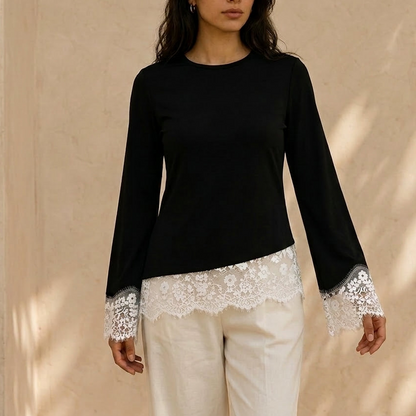 Black Dentelle Top