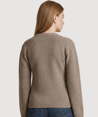 Nymeria Ribbed Cardigan in Beige