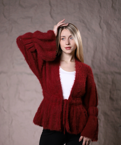 Mystique Cardigan In Burgundy
