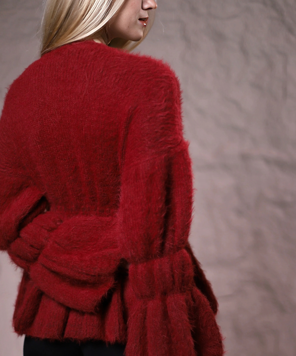 Mystique Cardigan In Burgundy