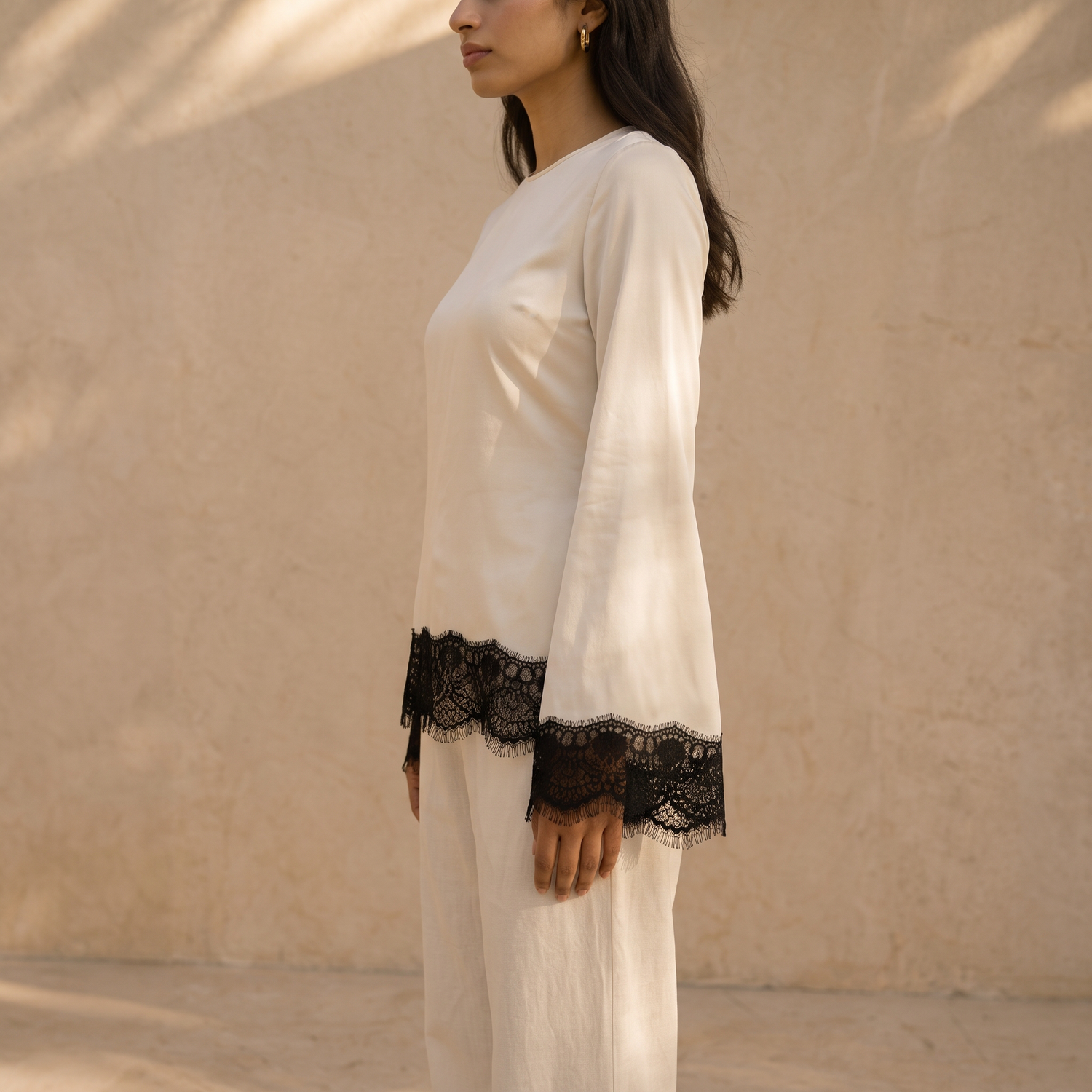 White Dentelle Top