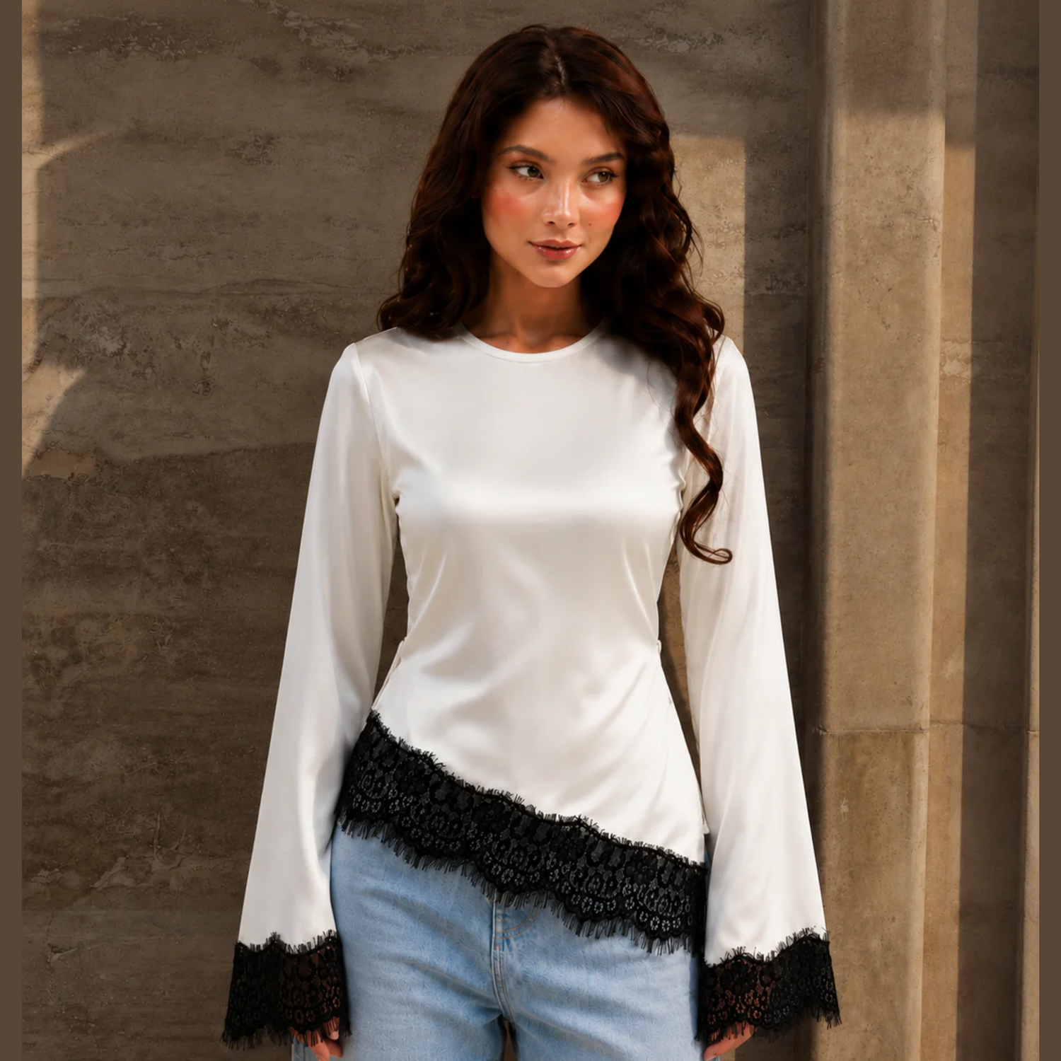 White Dentelle Top