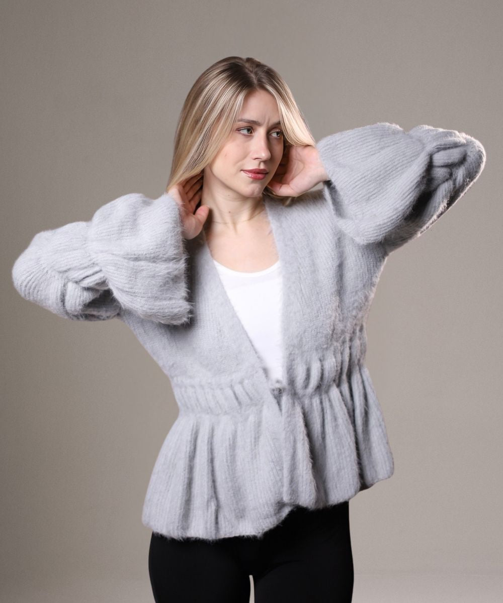 Mystique Cardigan In Grey