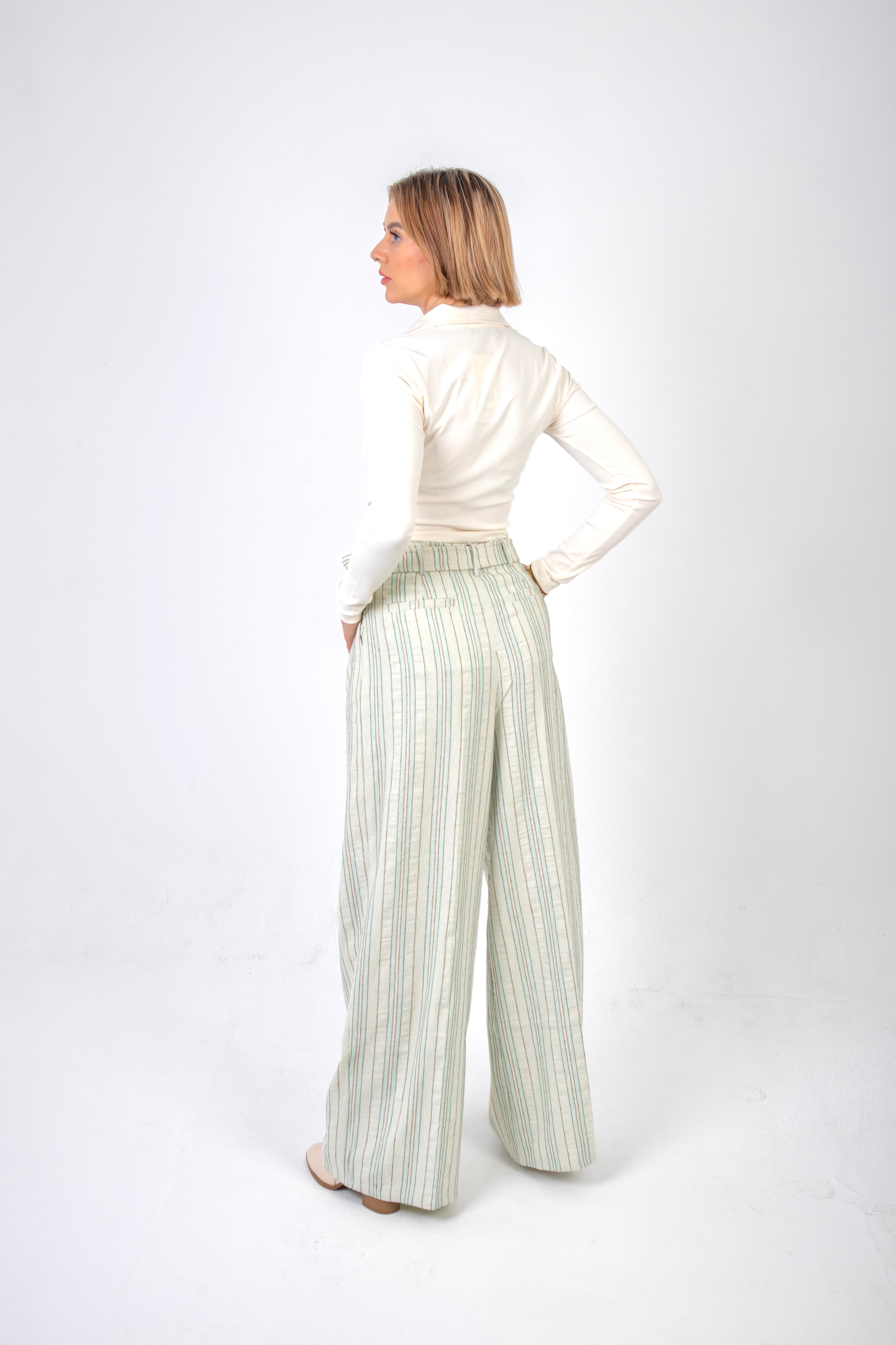 Palazzo Pants In Ivy Green