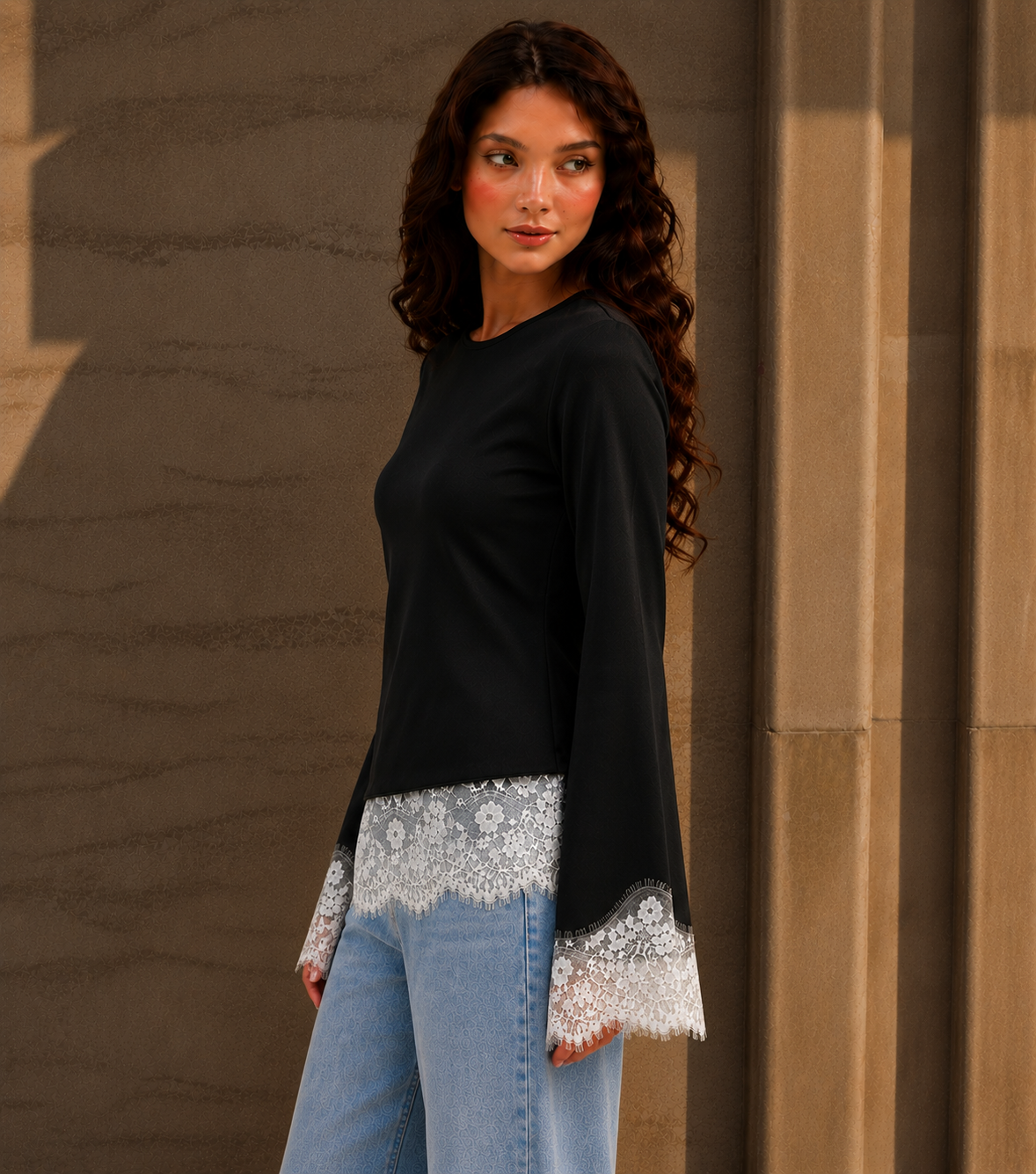 Black Dentelle Top