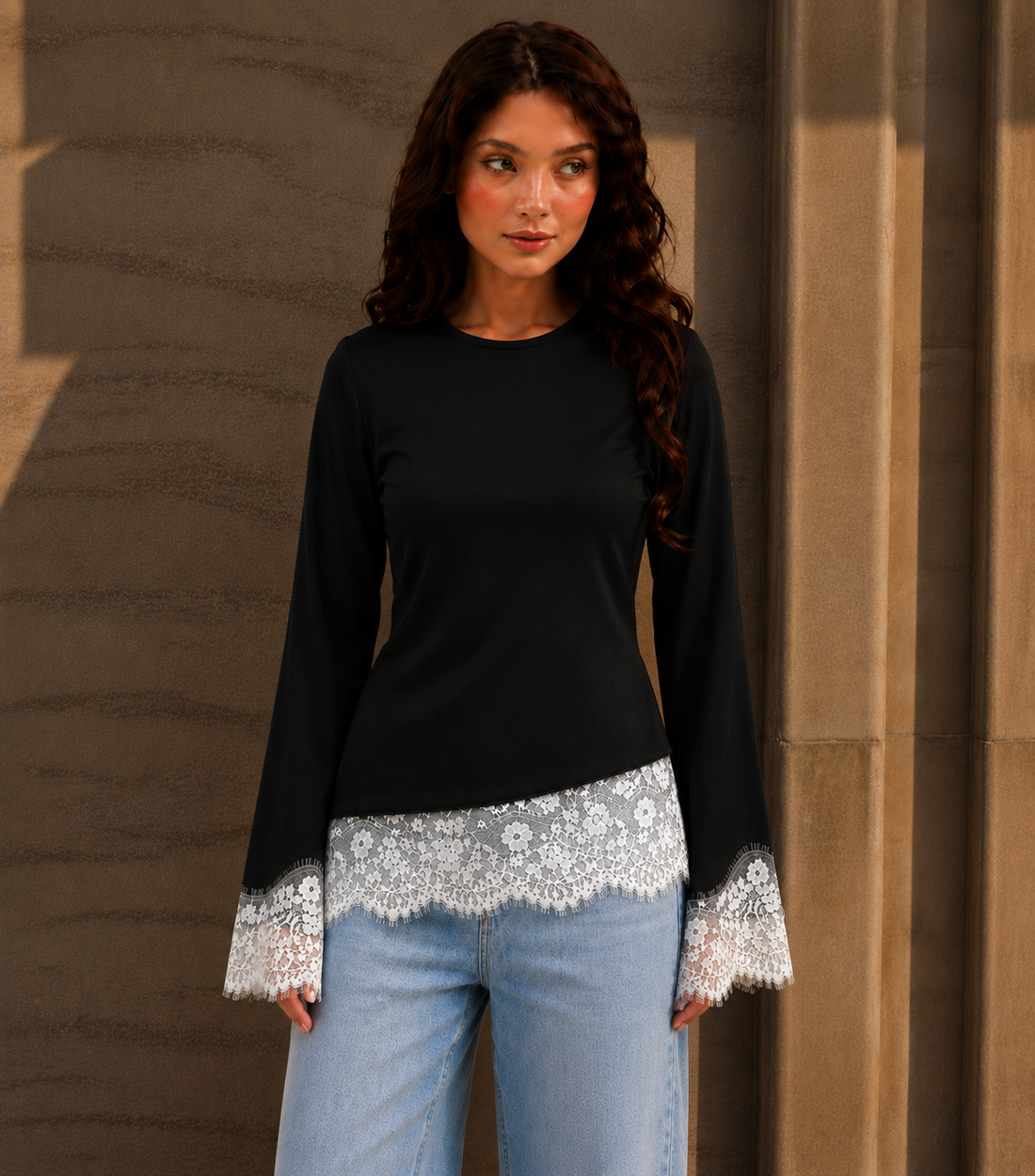 Black Dentelle Top