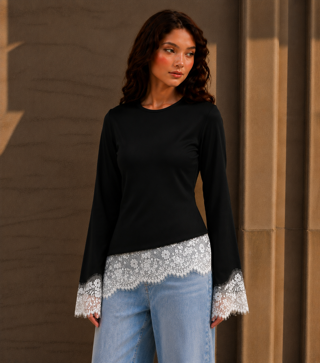Black Dentelle Top