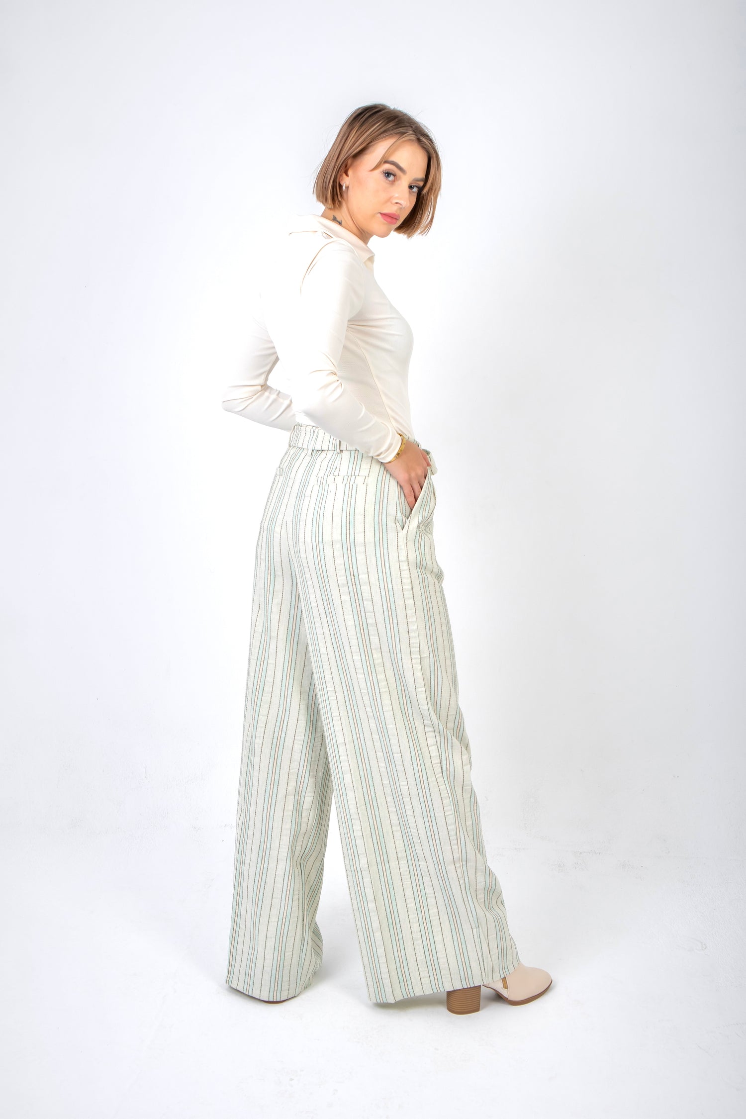 Palazzo Pants In Ivy Green