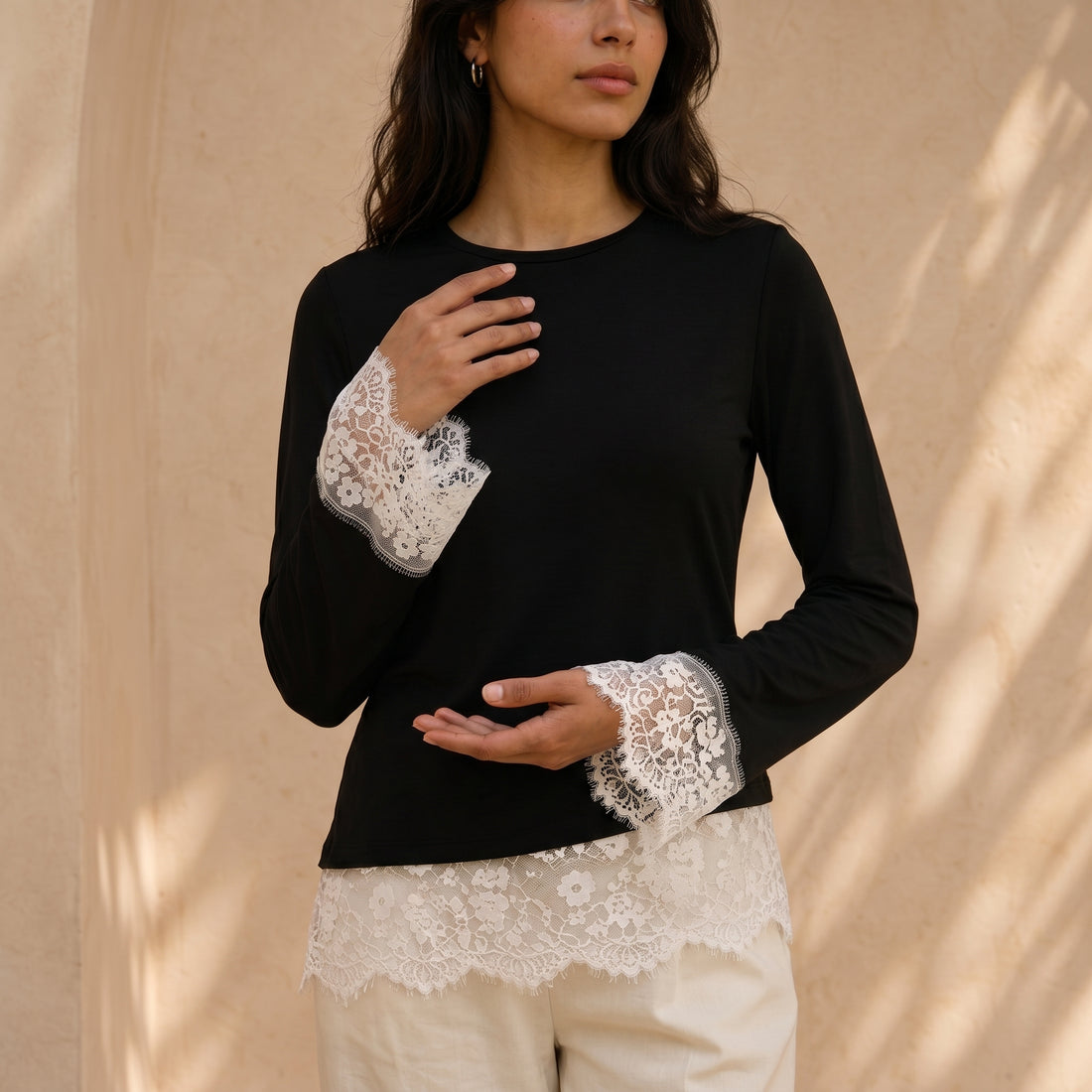 Black Dentelle Top
