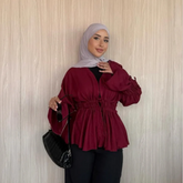 Blouse in burgundy