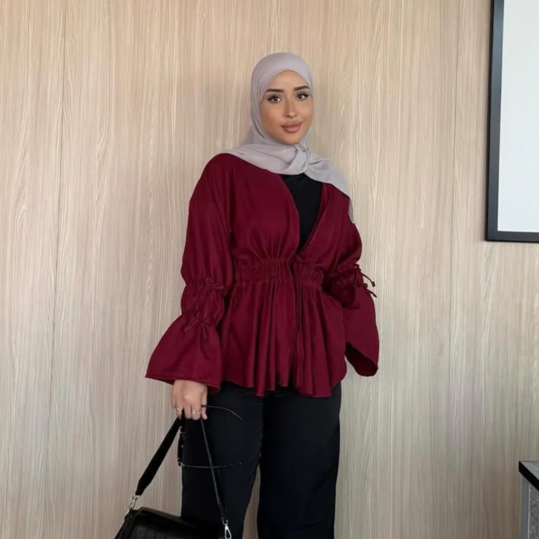 Blouse in burgundy