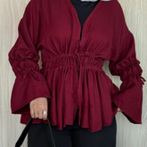 Blouse in burgundy