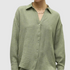 linen blouse in green