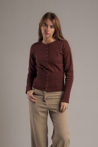 Odessa Cardigan in Espresso