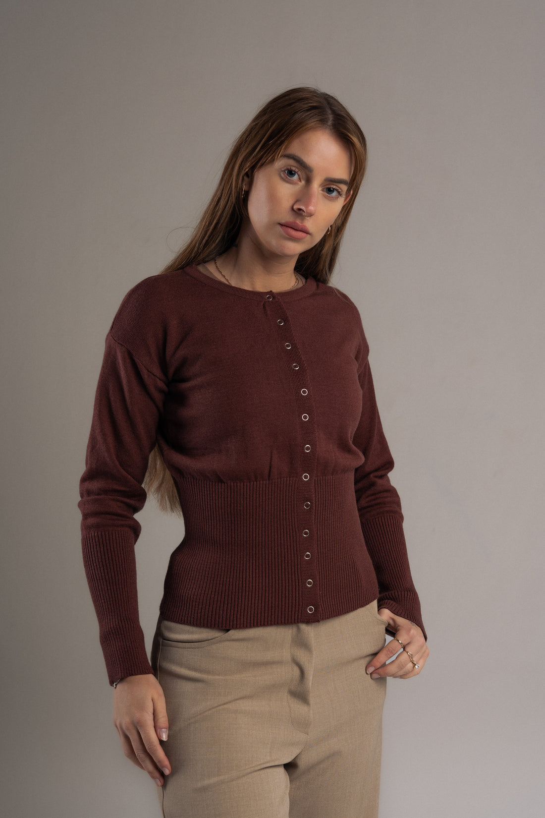 Odessa Cardigan in Espresso