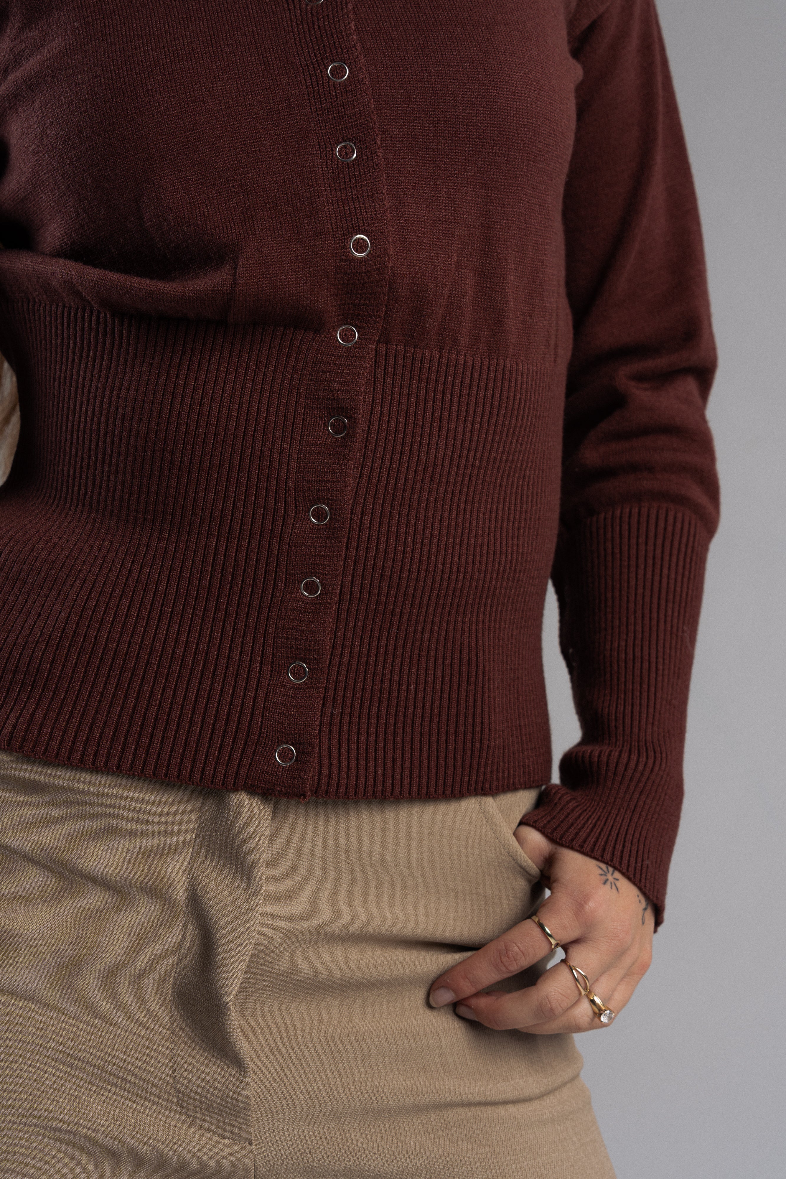 Odessa Cardigan in Espresso